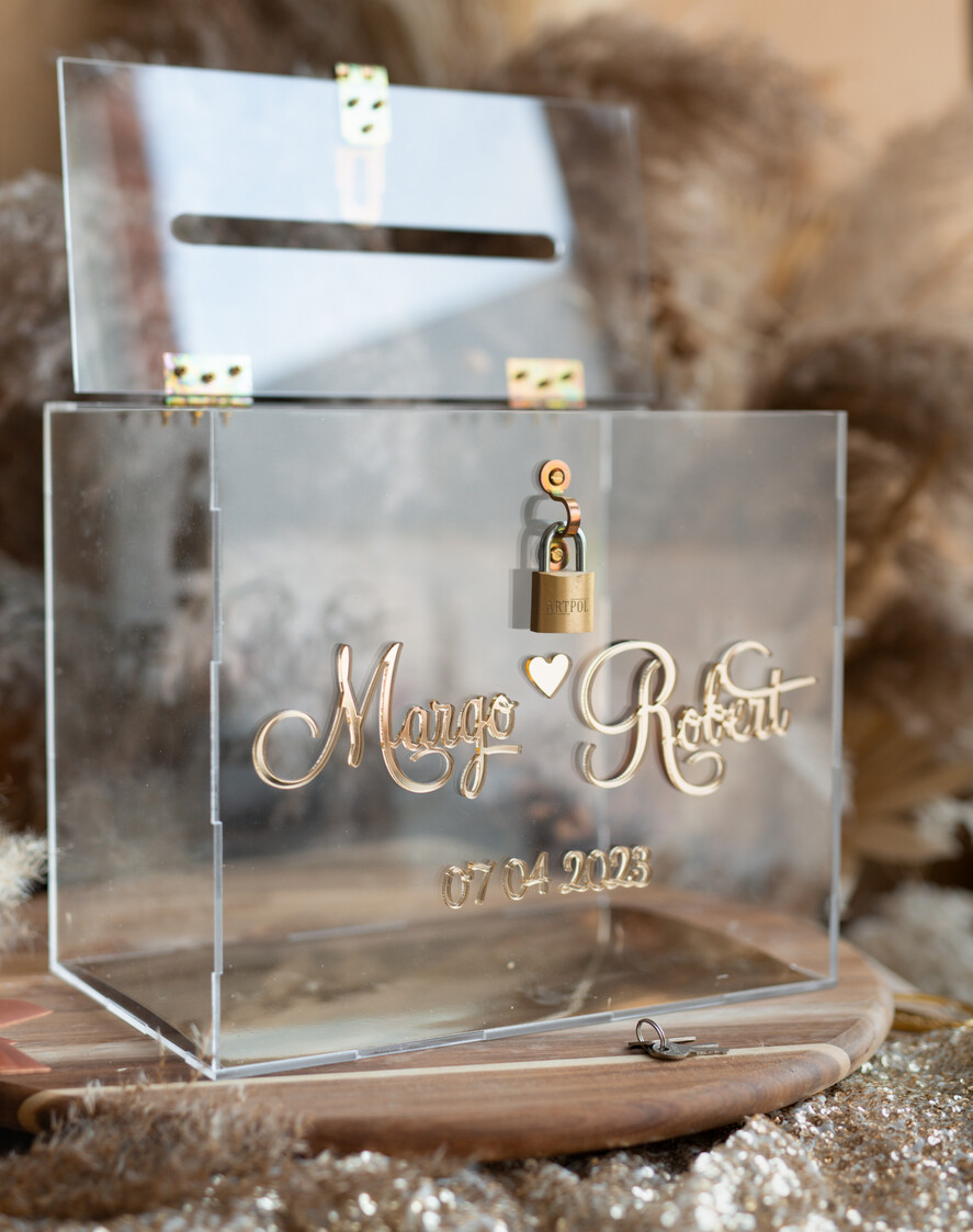 Pudełko na koperty  glamour akrylowa kopertówka na koperty, pudełko na koperty przezroczyste z pleksy, pomysł na pudełko na koperty na weselu, akrylowe pudełko na koperty  8