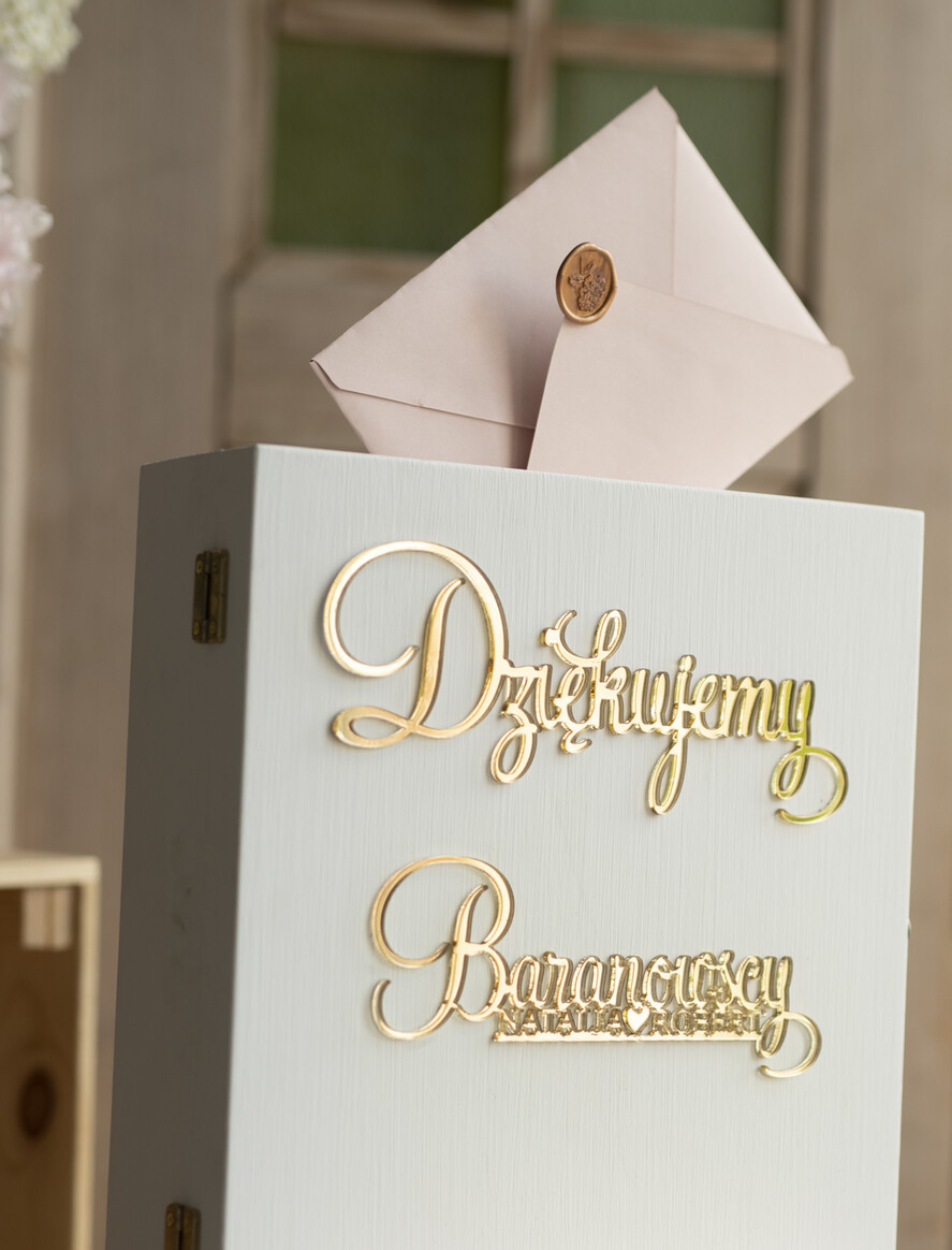 Pudełko na koperty  glamour drewniane pudełko na koperty1