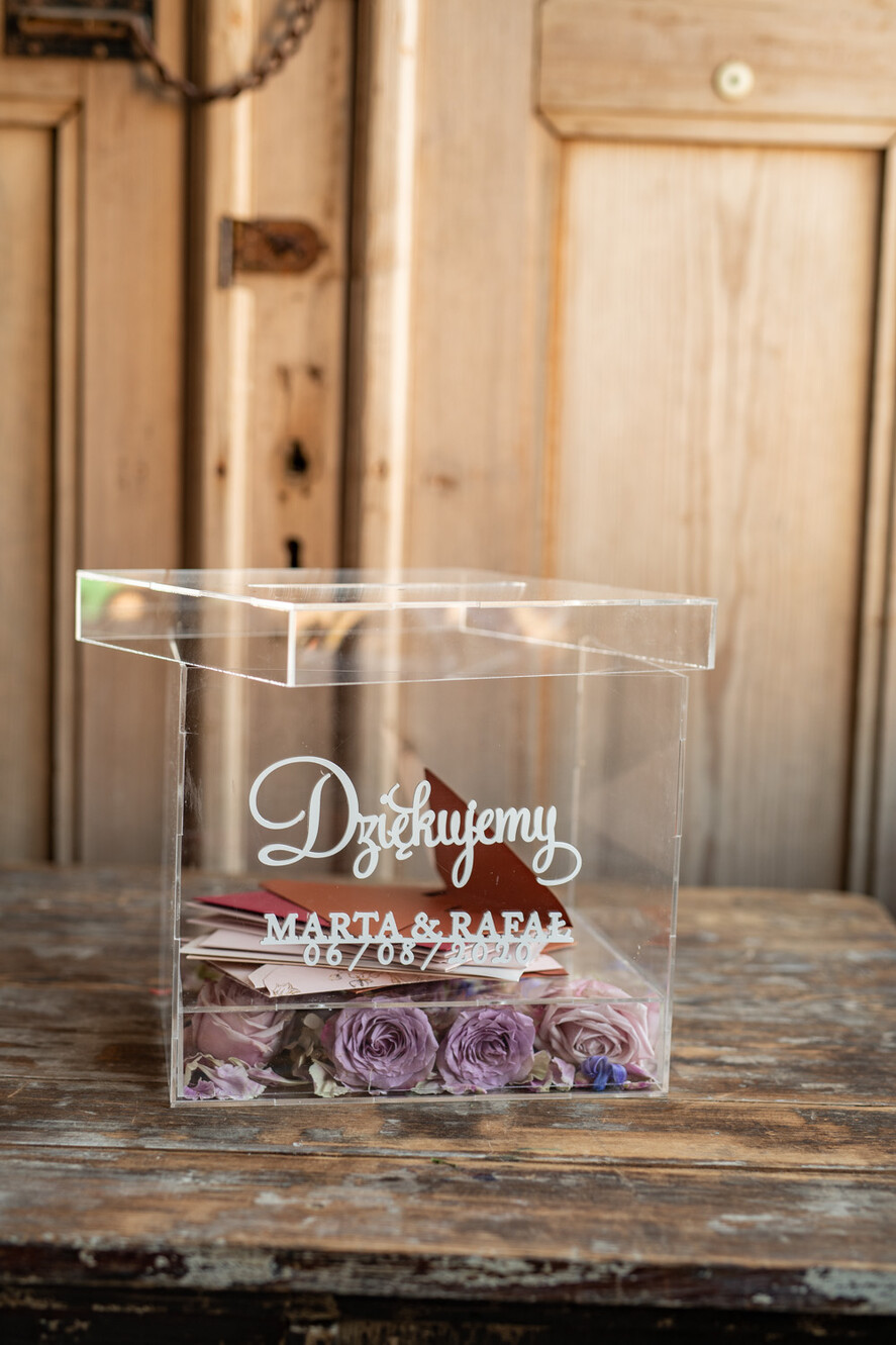 Pudełko na koperty  glamour Nowoczesna wyjątkowa skrzynka na koperty ślubne wesele glamour15