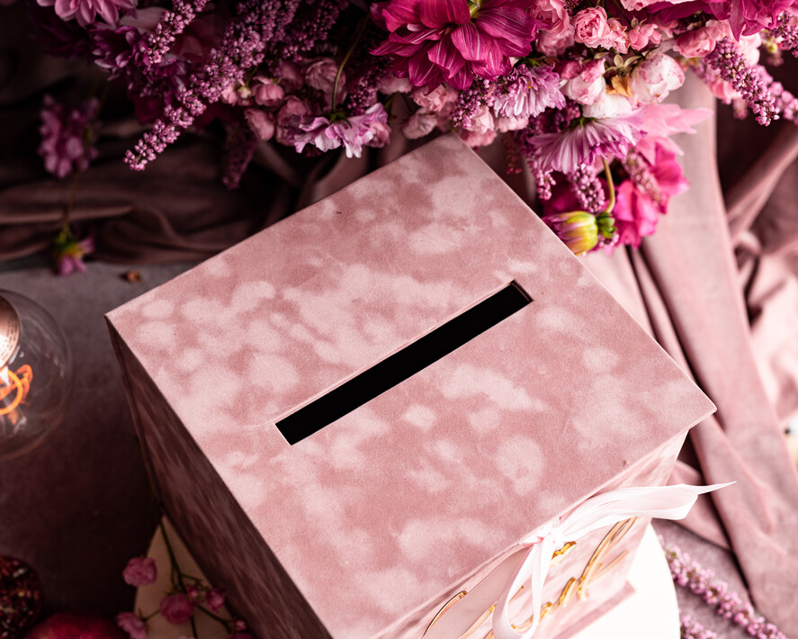 Pudełko na koperty  glamour eleganckie welurowe pudełko na pieniądze pomysł na pudełko na pieniądze ślub i wesele, eleganckie pudełko na pieniądze, prezent dla młodej pary kopertówka 12