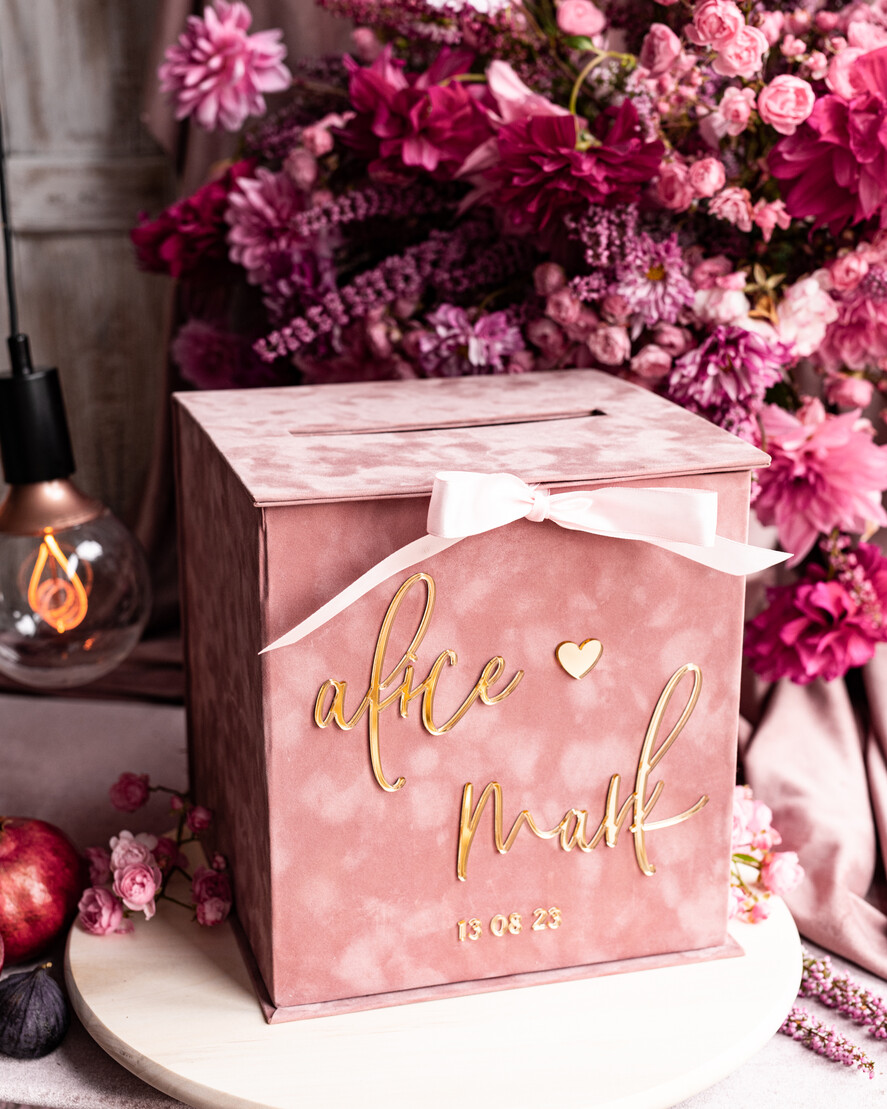 Pudełko na koperty  glamour eleganckie welurowe pudełko na pieniądze pomysł na pudełko na pieniądze ślub i wesele, eleganckie pudełko na pieniądze, prezent dla młodej pary kopertówka 11