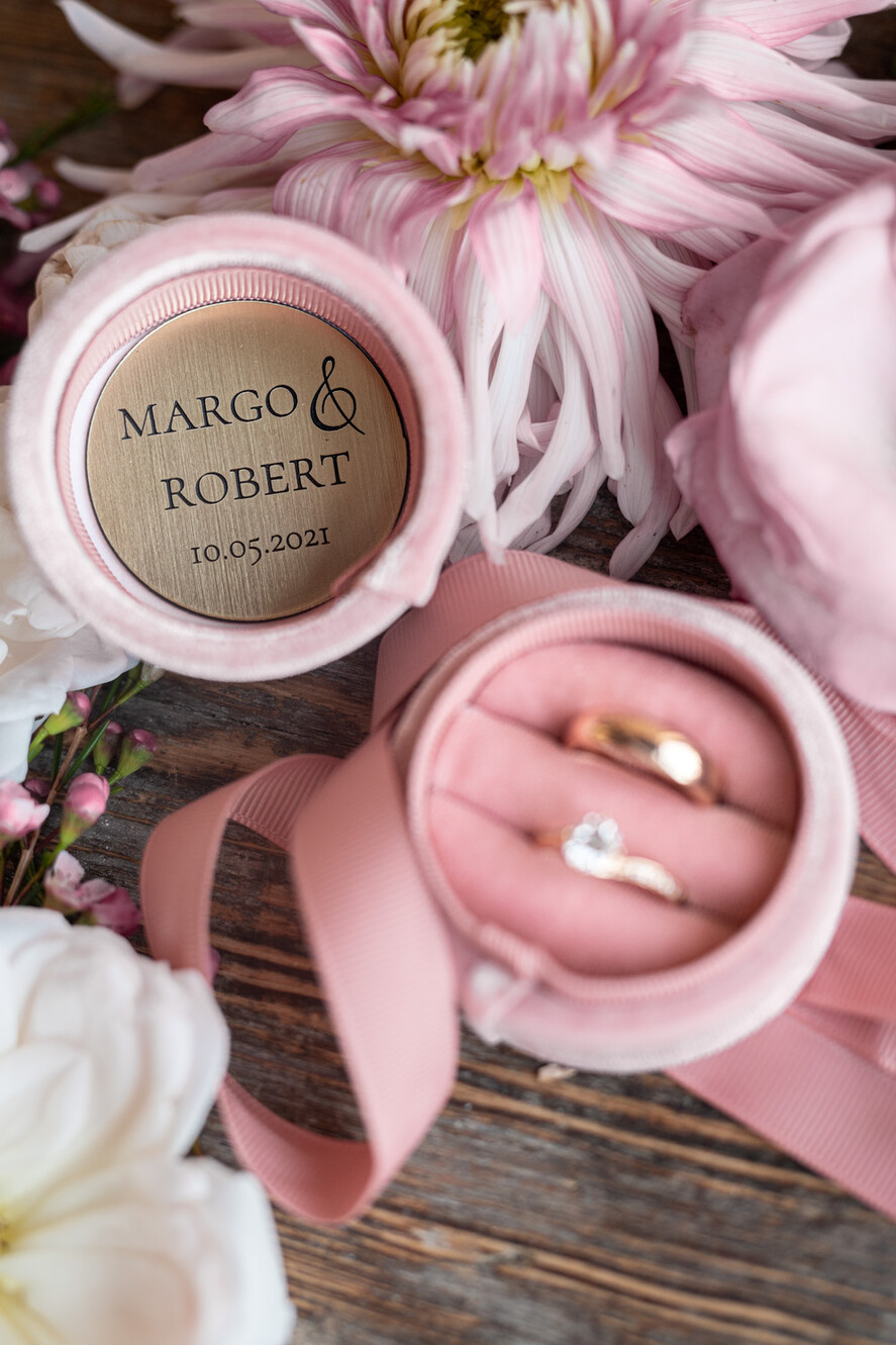 Pudełka Szkatułki na Obrączki glamour szkatułka na obrączki ślubne wasze imiona i data7