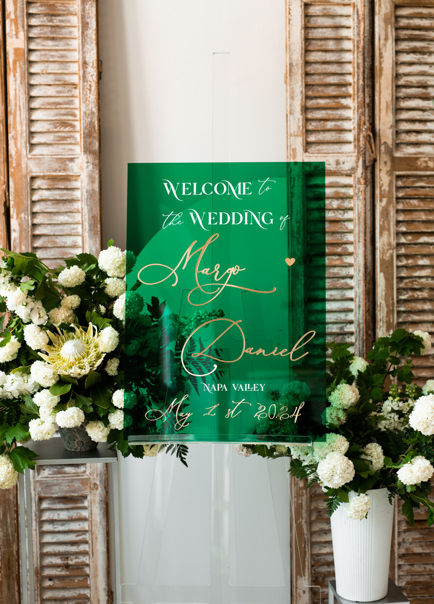 Plany stołów na pleksie - akryl Tablica powitalna slubna glamour, elegancka powitalna plansza ze złotymi literami, rama powitanie na weselu plansza powitalna na pleksie ze zlotymi literami5