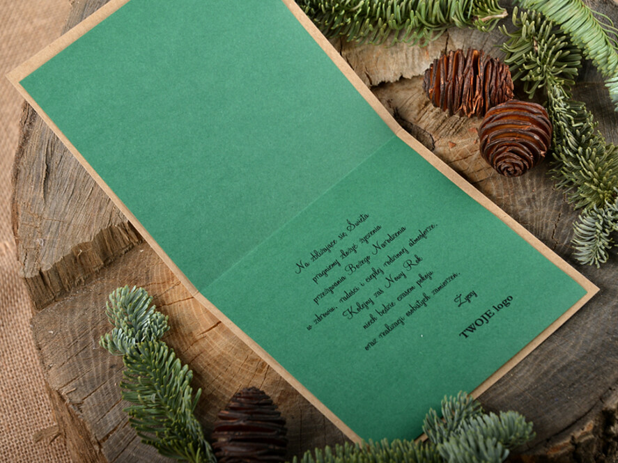 Kartki świąteczne z logo firmy laserowe Kartki Bożonarodzeniowe z Logo Twojej Firmy, karnety bożonarodzeniowe ciete laserem3