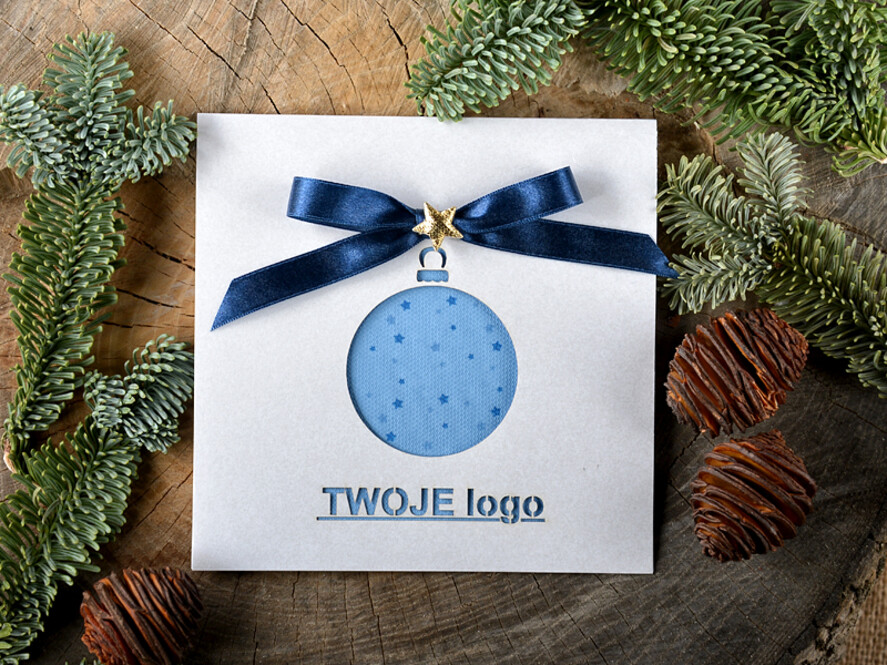Kartki świąteczne z logo firmy laserowe kartki świąteczne z logo twojej firmy, składane kartki wycinane laserowo1