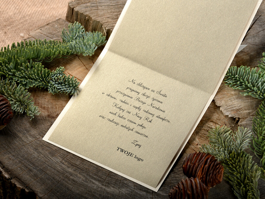 Kartki świąteczne z logo firmy laserowe Kartki Bożonarodzeniowe z Logo Twojej Firmy, karnety bożonarodzeniowe ciete laserem2