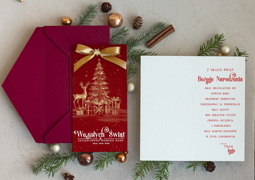 Kartki świąteczne z logo firmy elegance kartka świąteczna dla firmy z logo biznesowe kartki swiateczne dla firm Kartki świąteczne z logo dla firm1