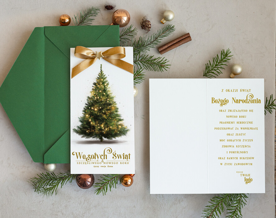 Kartki świąteczne z logo firmy elegance kartka świąteczna dla firmy z logo biznesowe kartki swiateczne dla firm Kartki świąteczne z logo dla firm1