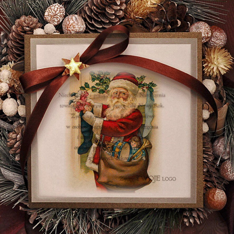 Kartki świąteczne z logo firmy retro kartka świąteczna z logo firmy, retro0