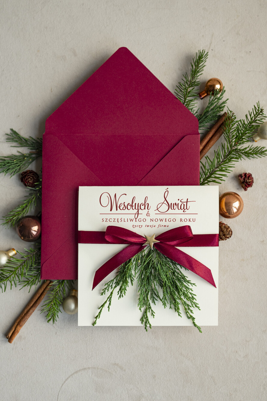 Kartki świąteczne z logo firmy natural ekologiczna kartka świąteczna z twoim logo, biznesowe kartki świąteczne z życzeniami, naturalna eko karta swiateczna2