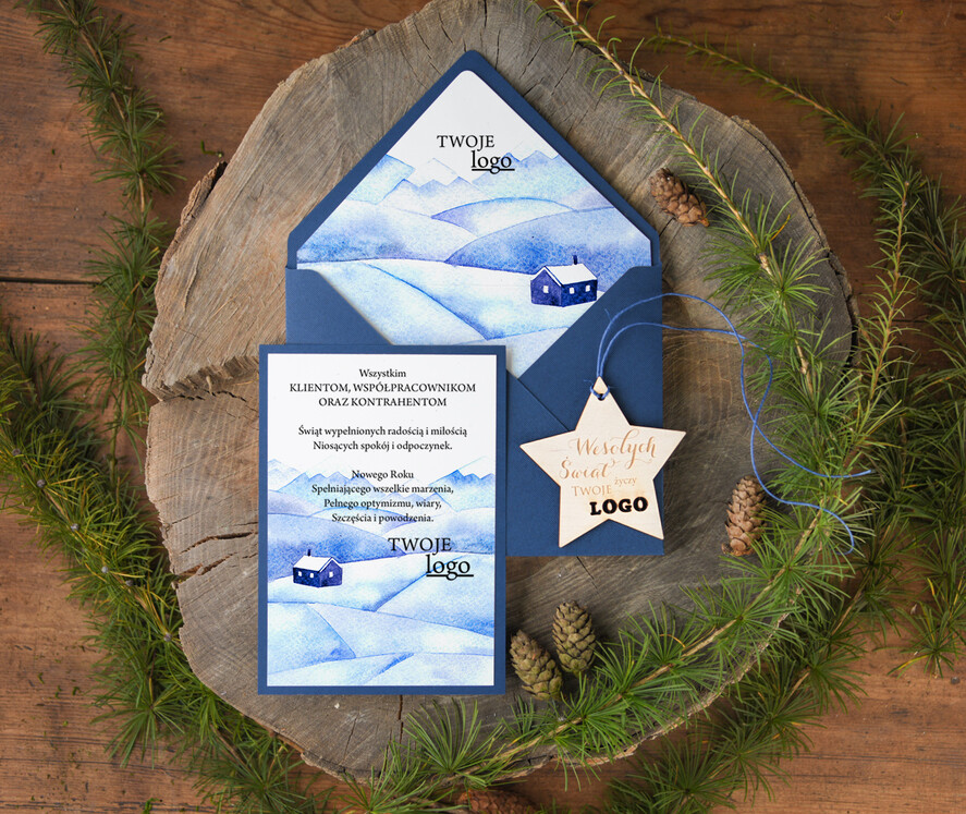 Kartki świąteczne z logo firmy natural kartki świąteczne dla firmy z logo, naturalne0