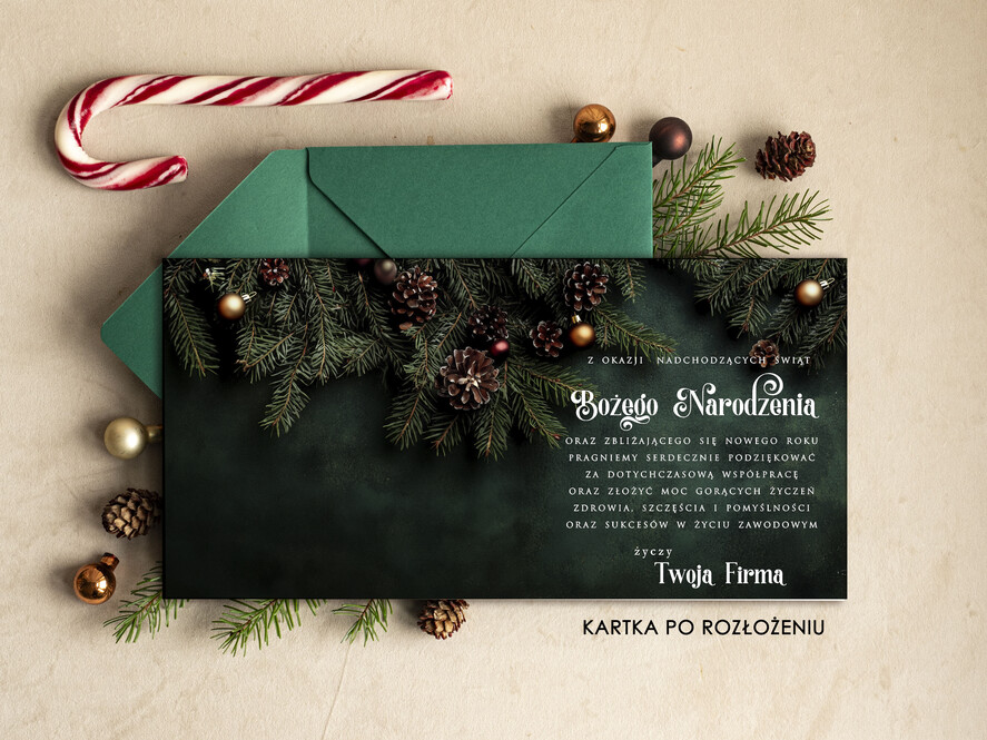 Kartki świąteczne z logo firmy Retro/nowoczesne Kartki Bożonarodzeniowe z Logo Twojej Firmy, karnety bożonarodzeniowe firmowe biznesowe kartki świąteczne z Twoim logo, świąteczne kartki dla firm z logo1