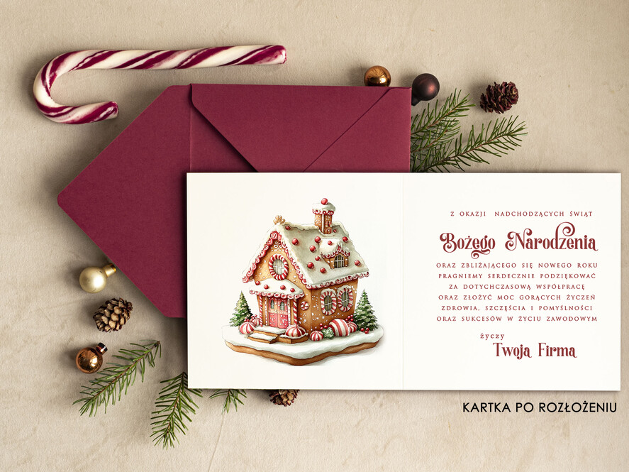 Kartki świąteczne z logo firmy Retro/nowoczesne biznesowe kartki świąteczne z Twoim logo, świąteczne kartki dla firm z logo, kartki świąteczne dla pracowników, firmowe kartki świąteczne z logo1