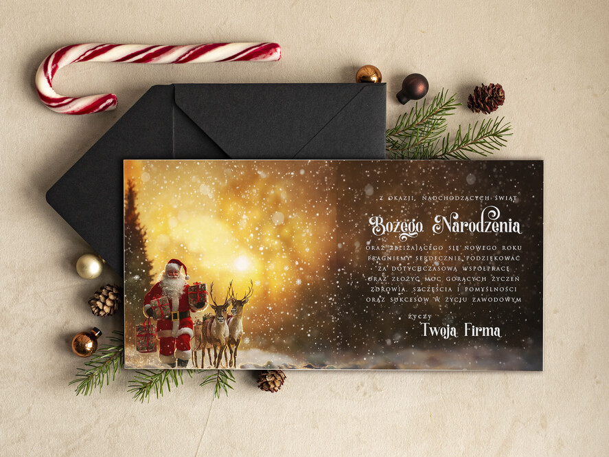 Kartki świąteczne z logo firmy Retro/nowoczesne Kartki Bożonarodzeniowe z Logo Twojej Firmy, karnety bożonarodzeniowe firmowe biznesowe kartki świąteczne z Twoim logo, świąteczne kartki dla firm z logo1