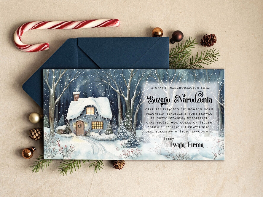 Kartki świąteczne z logo firmy Retro/nowoczesne pakiety kartek świątecznych dla firm, kartki swiateczne z logo firmy, proste i eleganckie kartki dla pracowników, proste i eleganckie kartki świateczne 1