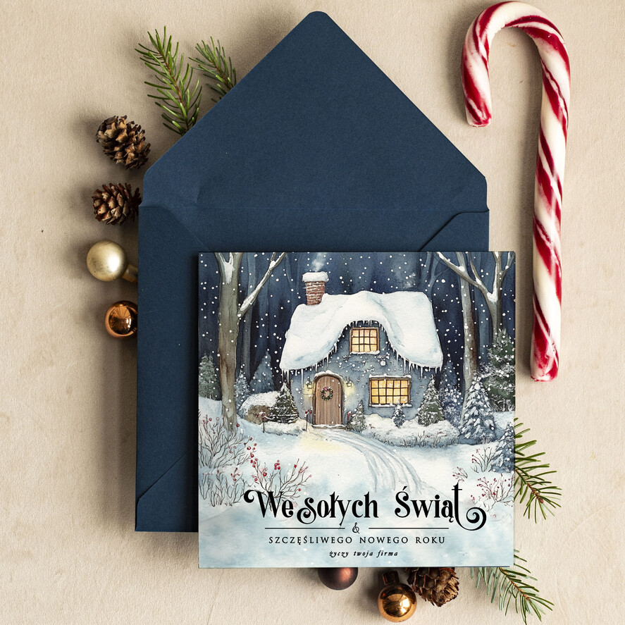 Kartki świąteczne z logo firmy Retro/nowoczesne pakiety kartek świątecznych dla firm, kartki swiateczne z logo firmy, proste i eleganckie kartki dla pracowników, proste i eleganckie kartki świateczne 0