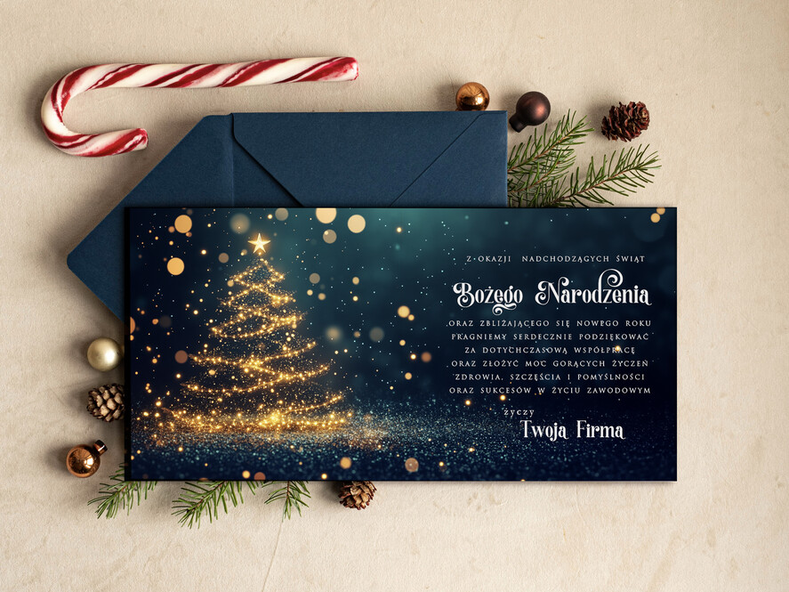 Kartki świąteczne z logo firmy Retro/nowoczesne Kartki Bożonarodzeniowe z Logo Twojej Firmy, karnety bożonarodzeniowe firmowe biznesowe kartki świąteczne z Twoim logo, świąteczne kartki dla firm z logo1