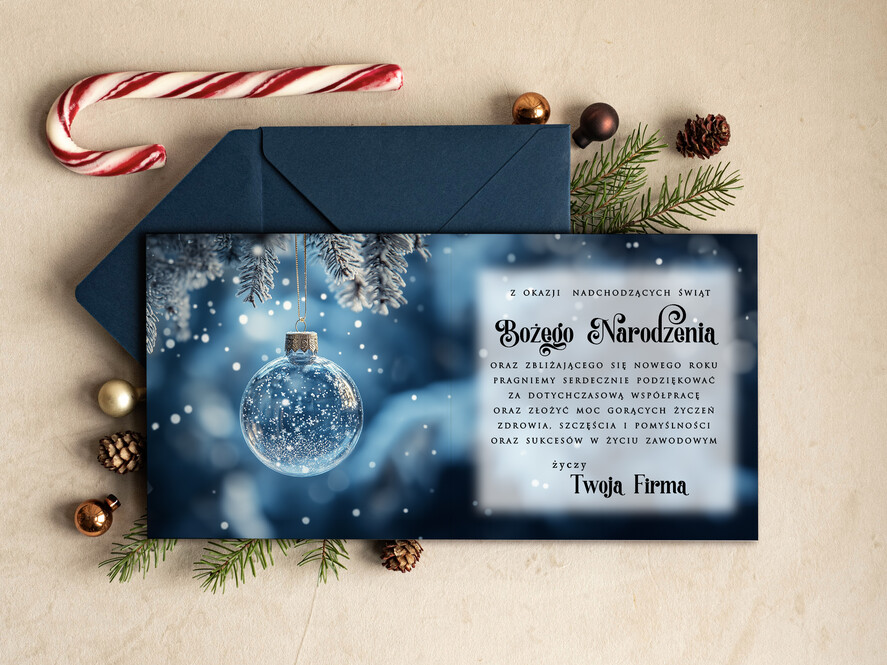 Kartki świąteczne z logo firmy Retro/nowoczesne Kartki Bożonarodzeniowe z Logo Twojej Firmy, karnety bożonarodzeniowe firmowe biznesowe kartki świąteczne z Twoim logo, świąteczne kartki dla firm z logo1