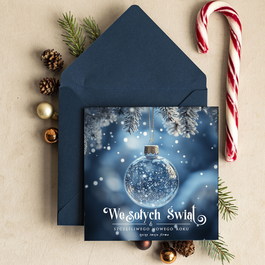 Kartki świąteczne z logo firmy Retro/nowoczesne Kartki Bożonarodzeniowe z Logo Twojej Firmy, karnety bożonarodzeniowe firmowe biznesowe kartki świąteczne z Twoim logo, świąteczne kartki dla firm z logo0