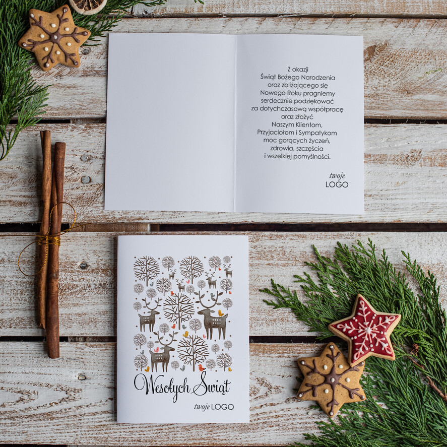 Kartki świąteczne z logo firmy kartka pudełko kartki świąteczne dla firmy z logo kartka świąteczna w pudełku 1