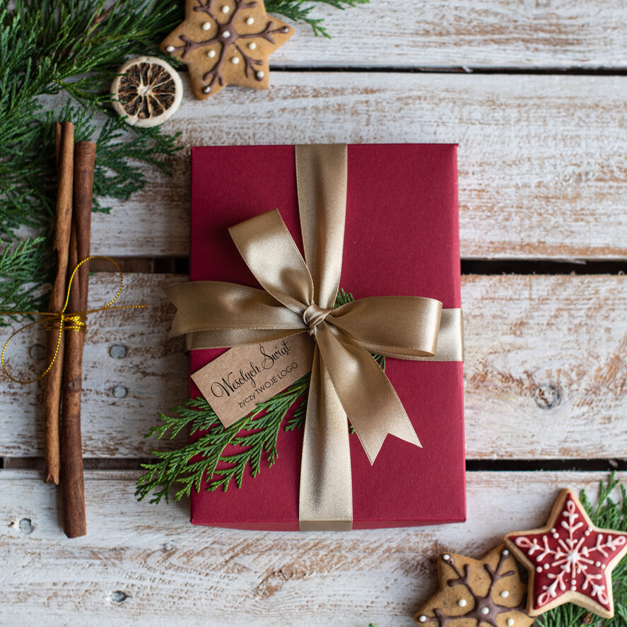 Kartki świąteczne z logo firmy kartka pudełko firmowe kartki swiateczne z logo, kolorowe pudełka z kartką świąteczną2