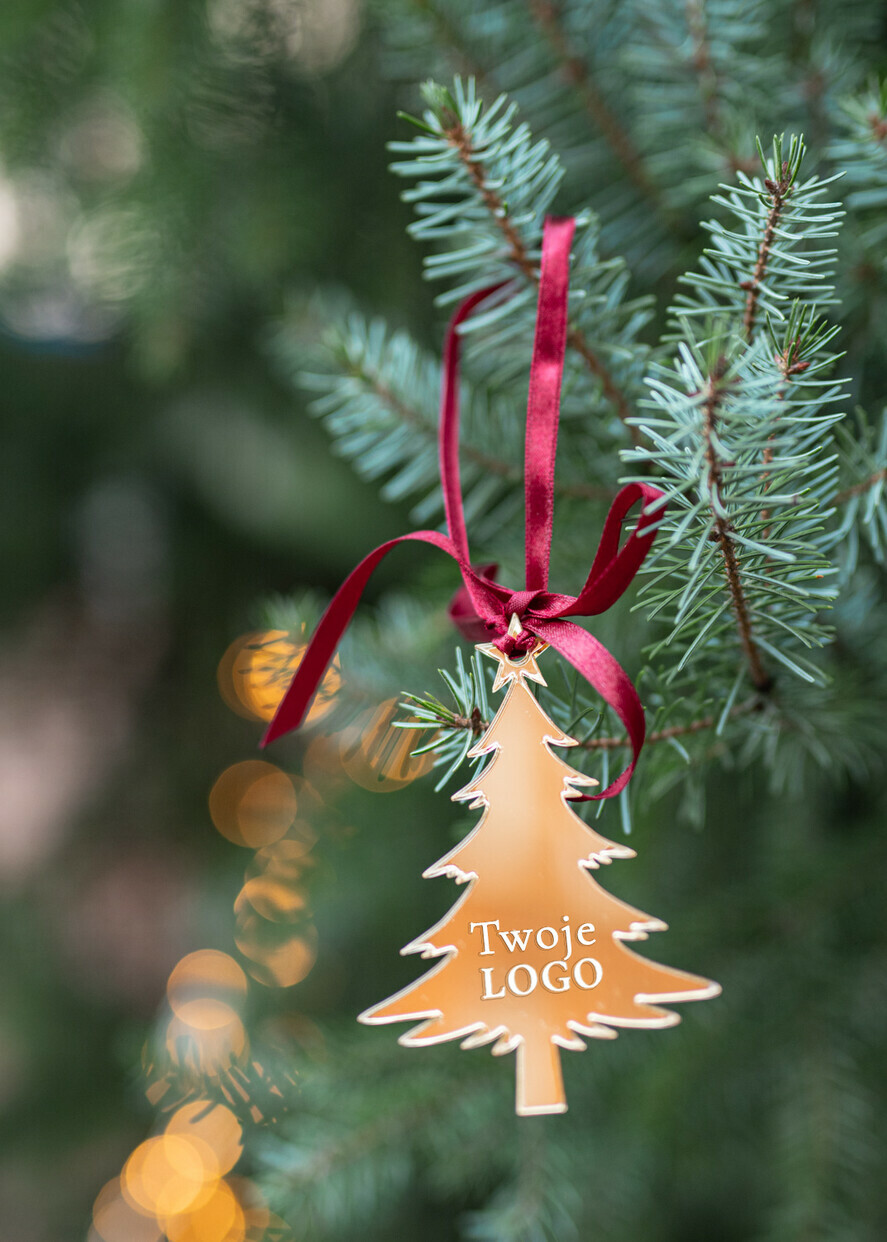Kartki świąteczne z logo firmy z magnesem lub zawieszką na choinkę bożonarodzeniowa kartka świateczna dla Firm, kartki swiateczne z logo twojej firmy, biznesowa kartka świąteczna z zawieszką na choinkę3