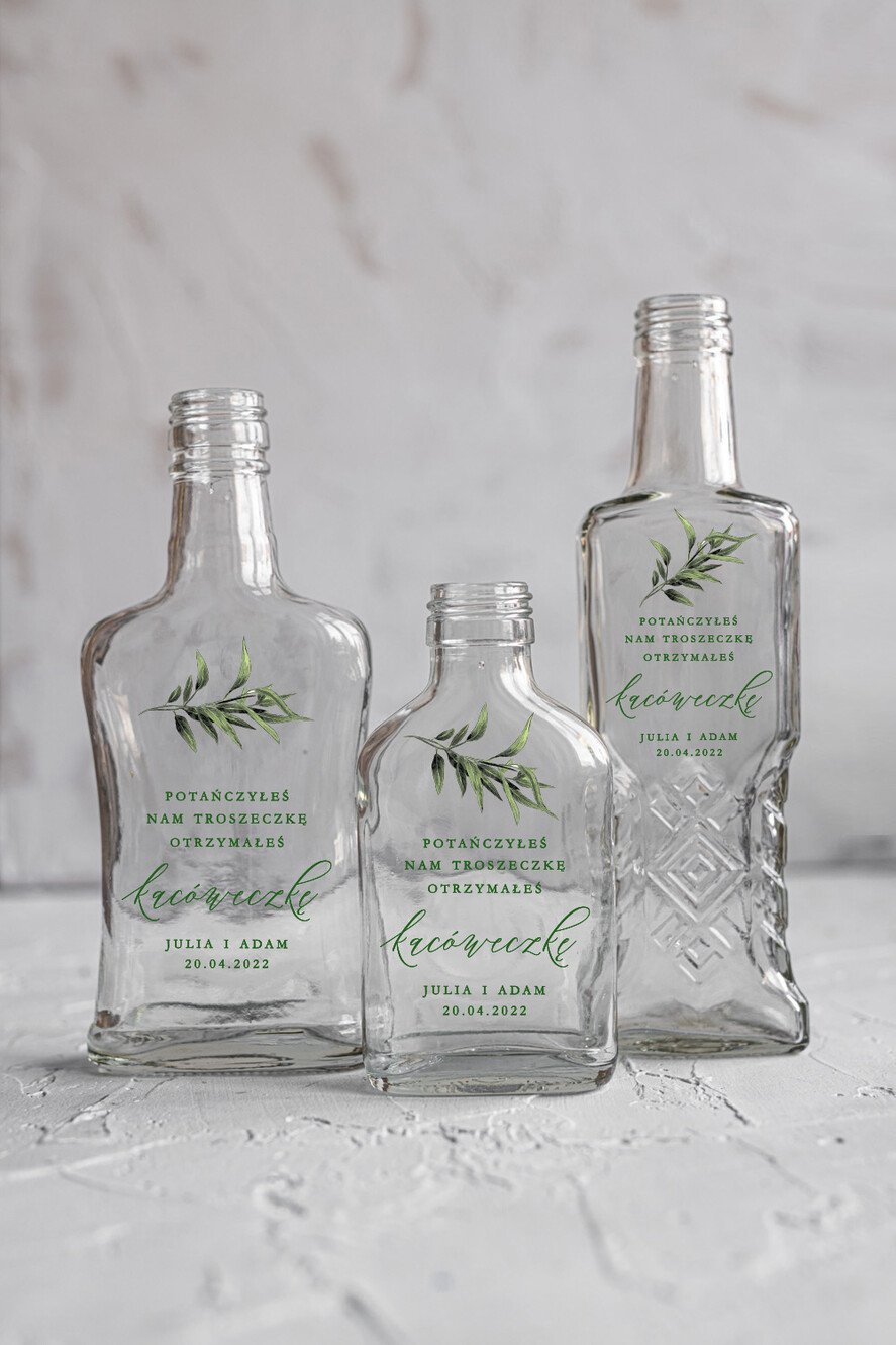 Podziękowania dla Gości Weselnych Butelki/słoiczki z nadrukiem UV podziękowania dla gości weselnych kacówka na alkohol rustykalny prezent dla gości weselnych kolorowy nadruk na butelce1