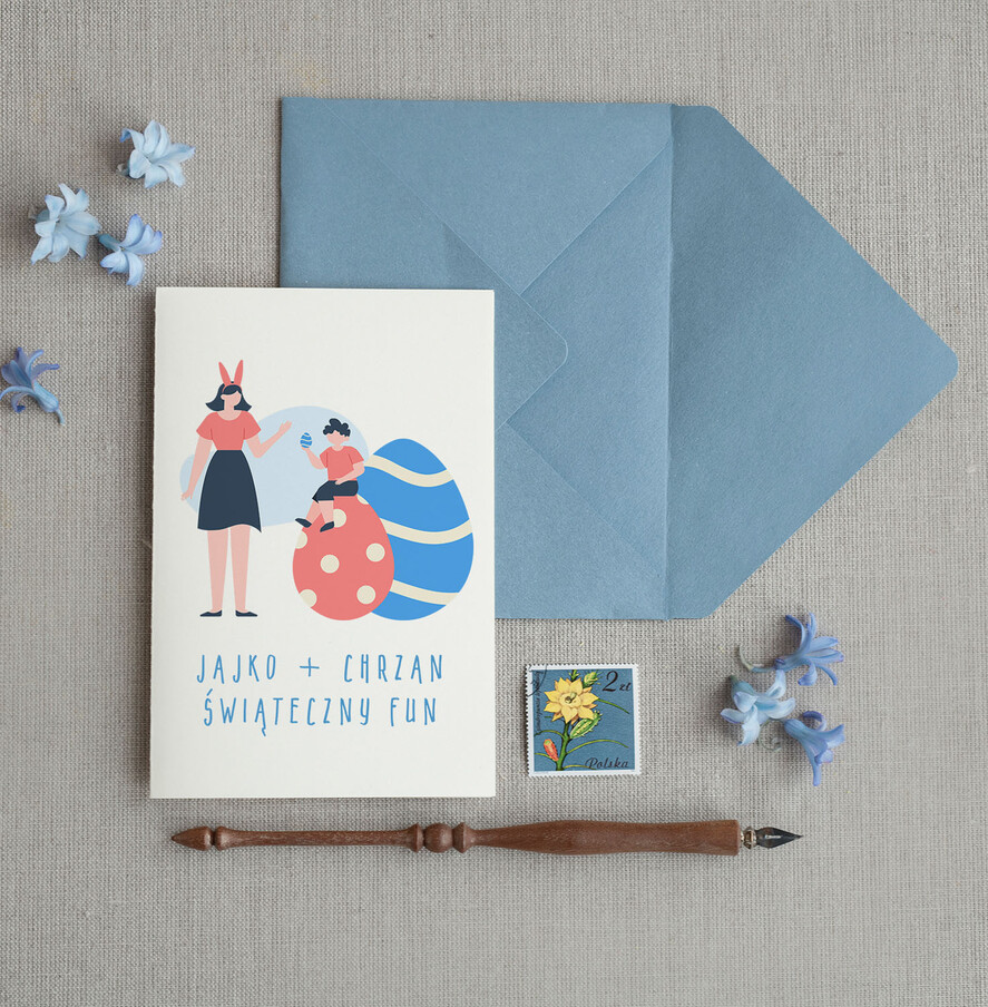 Kartki Wielkanocne kartki wielkanocne  piękne kartki Wielkanocne ręcznie robiona kartka na Wielkanoc z kolorową kopertą 0