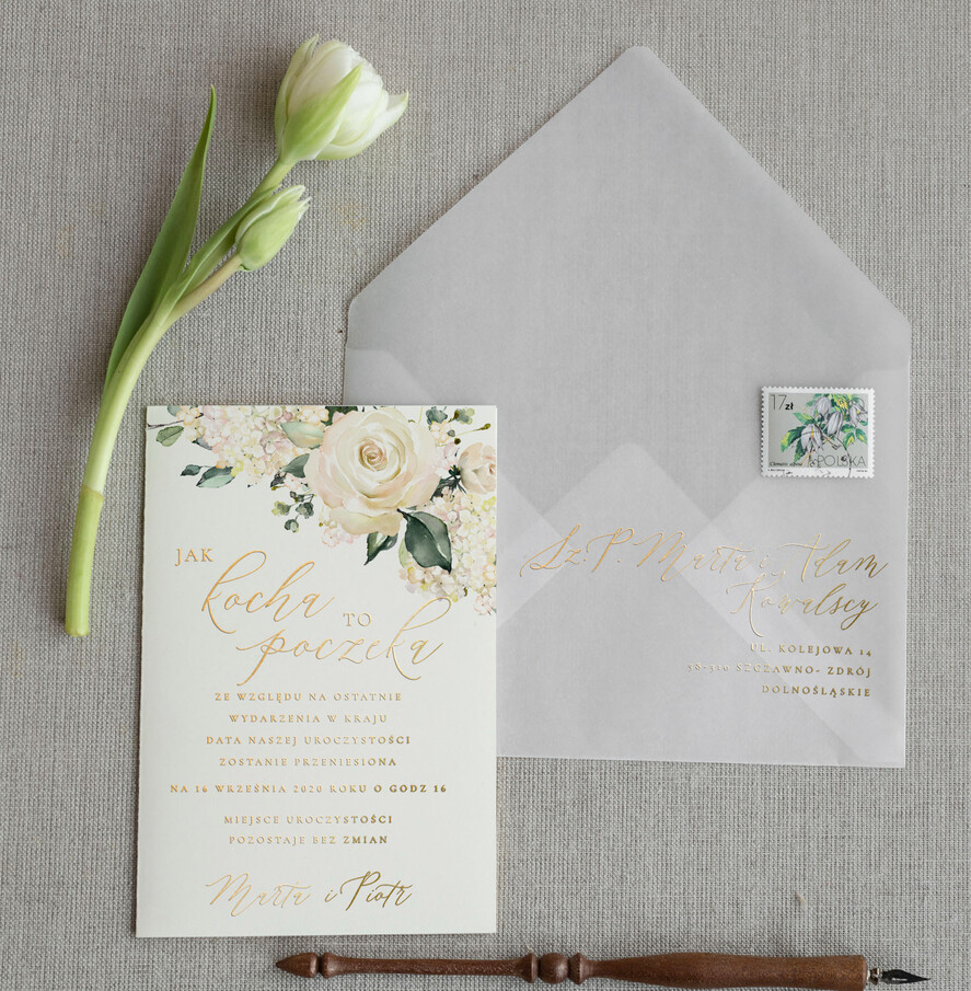 Zmień/Zarezerwuj datę ślubu - save the date Zmień datę Ślubu powiadomienia o dacie ślubu poinformuj gości o zmianie daty ślubu   0