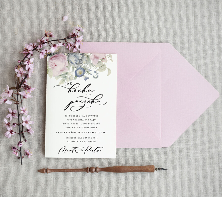 Zmień/Zarezerwuj datę ślubu - save the date Zmień datę Ślubu zmień datę ślubu karta dopasowana do zaproszeń wyślij informację do swoich gości 0