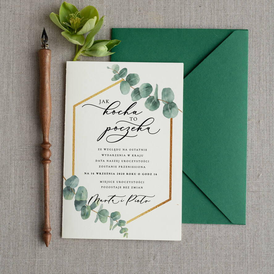 Zmień/Zarezerwuj datę ślubu - save the date Zmień datę Ślubu zmień datę ślubu karta dopasowana do zaproszeń 0