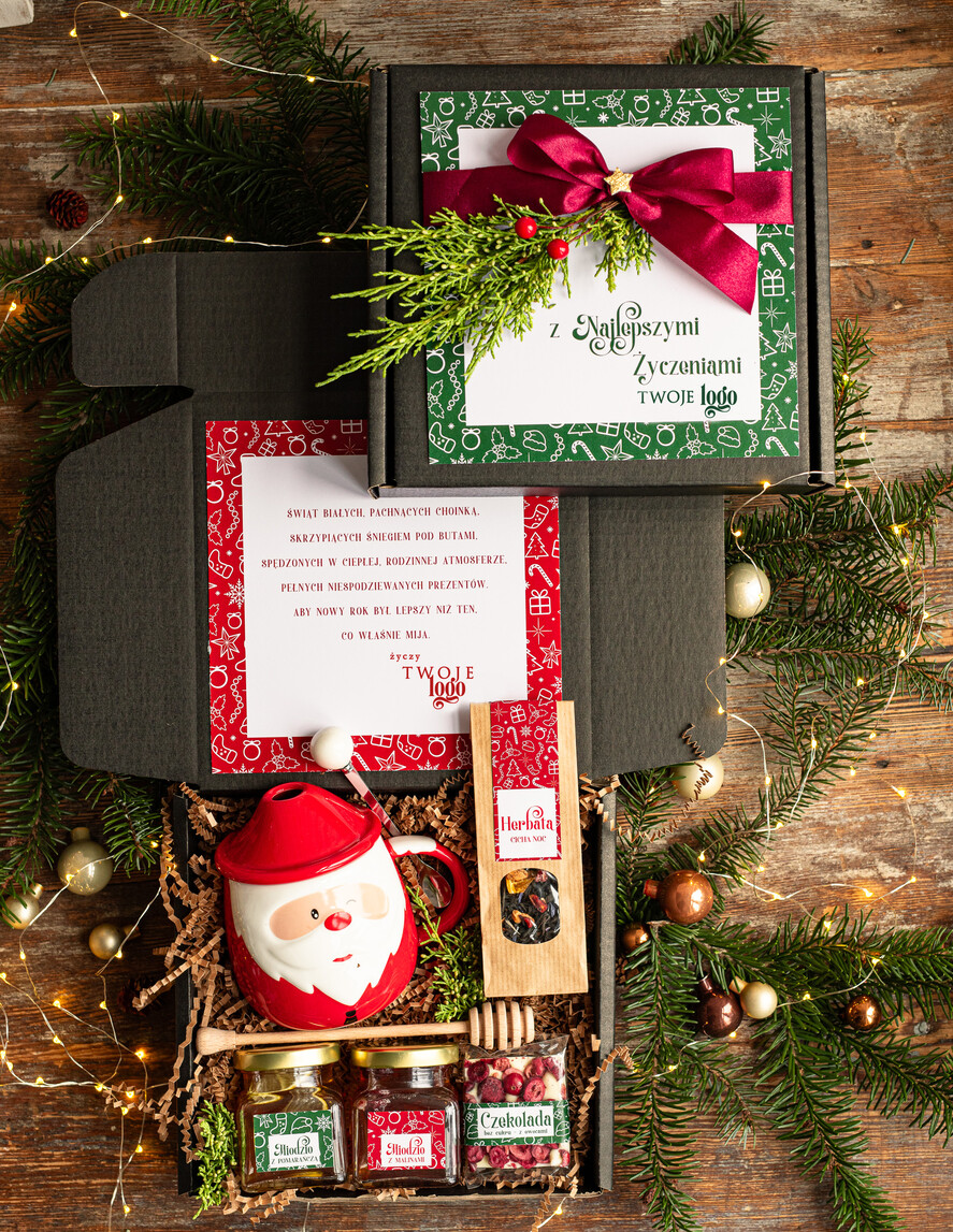 Prezenty oferta dla Firm kubki, filiżanki, kubki termiczne Mikołajowy Kubek w zestawie świątecznym z logo firmy , prezenty biznesowe z kawą i herbatą, upominki na święta dla pracowników i kontrahentów, personalizowane prezenty firmowe, zestawy świąteczne z logo,0