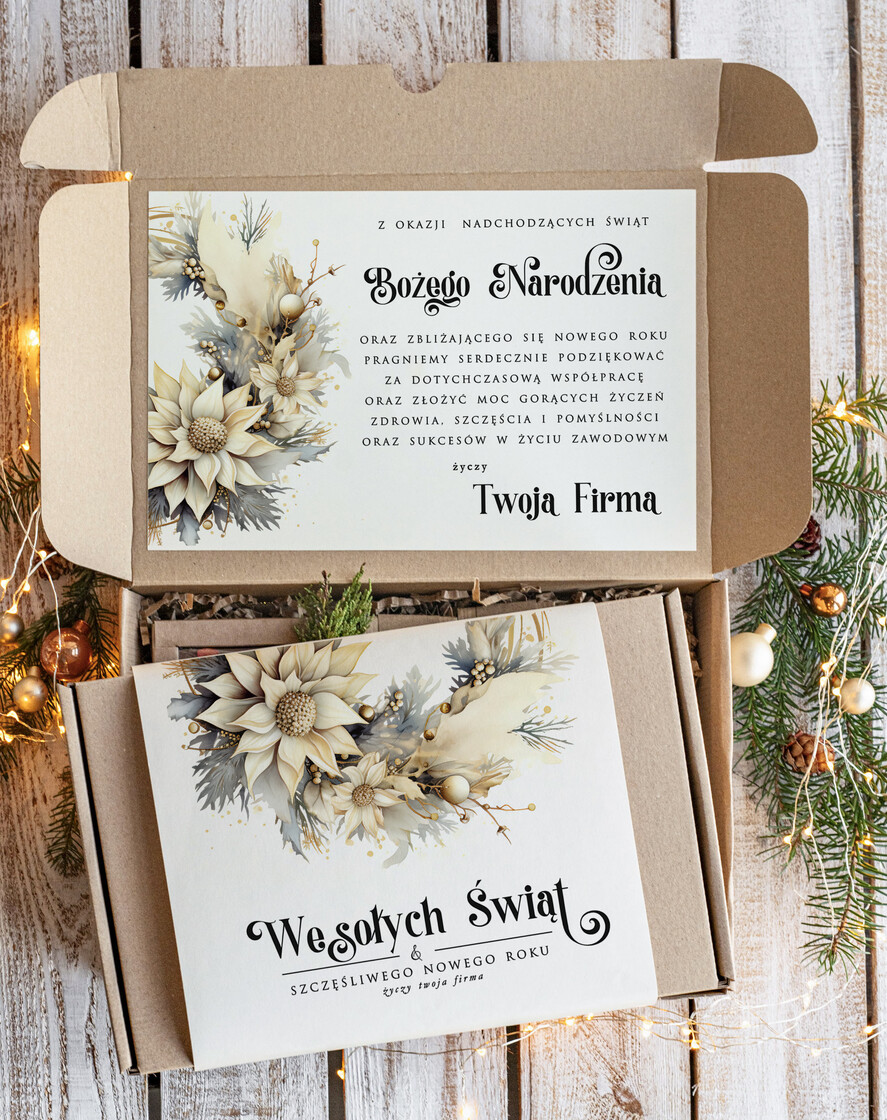 Prezenty oferta dla Firm zestawy na rozgrzewkę Oryginalne prezenty świąteczne dla pracowników, kosz prezentowy  z logo upominek świąteczny dla  klientów biznesowych, świąteczne boxy prezentowe2