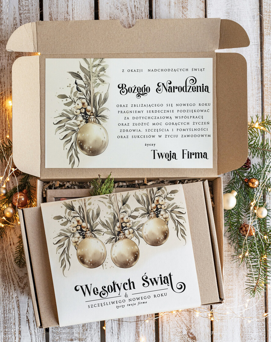 Prezenty oferta dla Firm kawa  herbata miód Prezenty na Boże Narodzenie dla klientów, bożonarodzeniowy prezent biznesowy dla firm z miodami i  herbatą, paczki na święta dla pracowników, upominek biznesowy box swiąteczny zestaw z logo 3