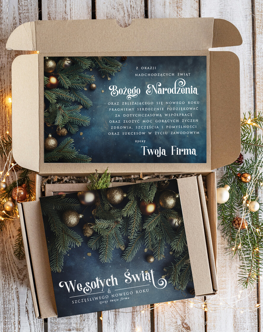 Prezenty oferta dla Firm kawa  herbata miód Prezenty na Boże Narodzenie dla klientów, bożonarodzeniowy prezent biznesowy dla firm herbata i miód, paczki na święta dla pracowników, upominek biznesowy box swiąteczny zestaw z logo 1