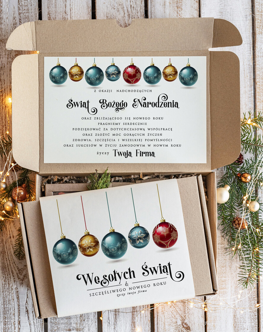 Prezenty oferta dla Firm kawa  herbata miód Prezenty na Boże Narodzenie dla klientów, bożonarodzeniowy prezent biznesowy dla firm z kawą  i  herbatą, paczki na święta dla pracowników, upominek biznesowy box swiąteczny zestaw z logo 2