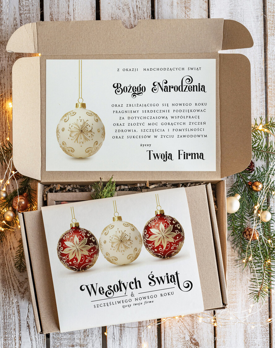 Prezenty oferta dla Firm kawa  herbata miód Prezenty na Boże Narodzenie dla klientów, bożonarodzeniowy prezent biznesowy dla firm z kawą i herbatą, paczki na święta dla pracowników, upominek biznesowy box swiąteczny zestaw z logo 1