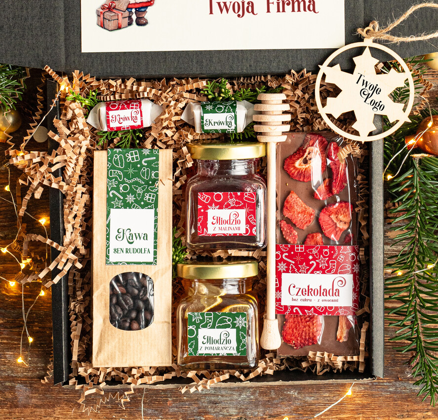 Prezenty oferta dla Firm kawa  herbata miód Biznesowe prezenty, prezent dla firm z kawą i herbatą, paczki na święta dla pracowników i kontrahentów1