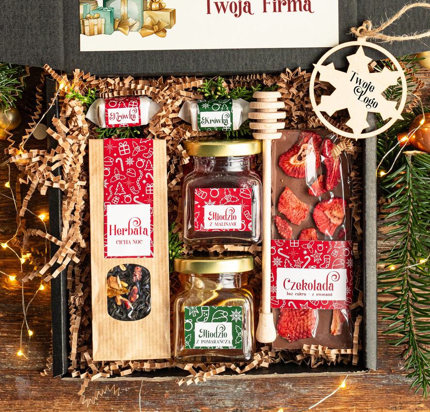 Prezenty oferta dla Firm kawa  herbata miód Prezenty na Boże Narodzenie dla pracowników, prezenty biznesowe dla firm z kawą i herbatą, upominki na święta dla pracowników, świąteczne gadżety dla pracowników i kontrahentów1