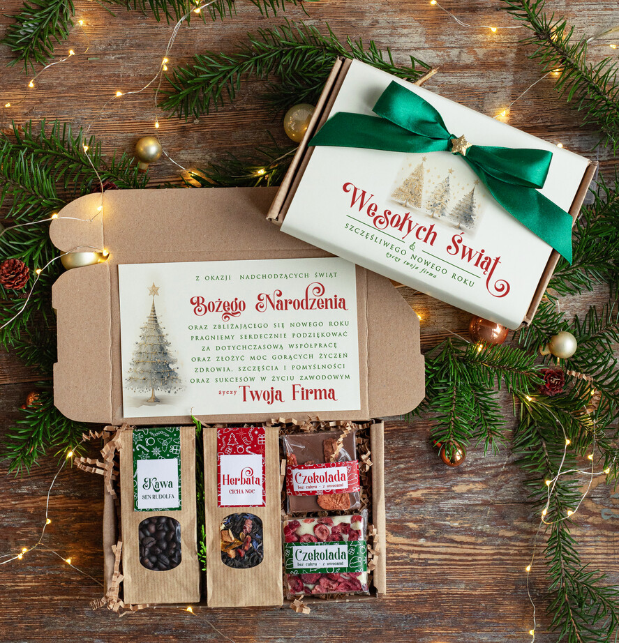 Prezenty oferta dla Firm kawa  herbata miód Paczki świąteczne dla pracowników, prezenty biznesowe dla firm z kawą i herbatą, upominki na święta dla pracowników, paczki świąteczne dla pracowników i kontrahentów0
