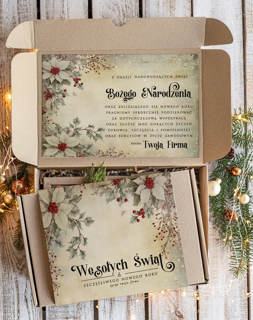 Prezenty oferta dla Firm kawa  herbata miód Prezenty na Boże Narodzenie dla klientów, bożonarodzeniowy prezent biznesowy dla firm herbata i miód, paczki na święta dla pracowników, upominek biznesowy box swiąteczny zestaw z logo 1