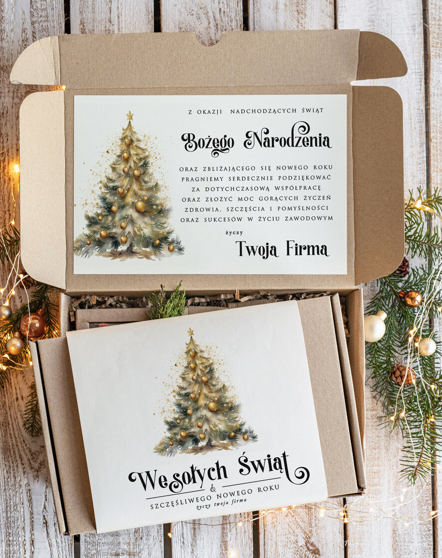 Prezenty oferta dla Firm kawa  herbata miód Prezenty na Boże Narodzenie dla klientów, bożonarodzeniowy prezent biznesowy dla firm herbata i miód, paczki na święta dla pracowników, upominek biznesowy box swiąteczny zestaw z logo 1