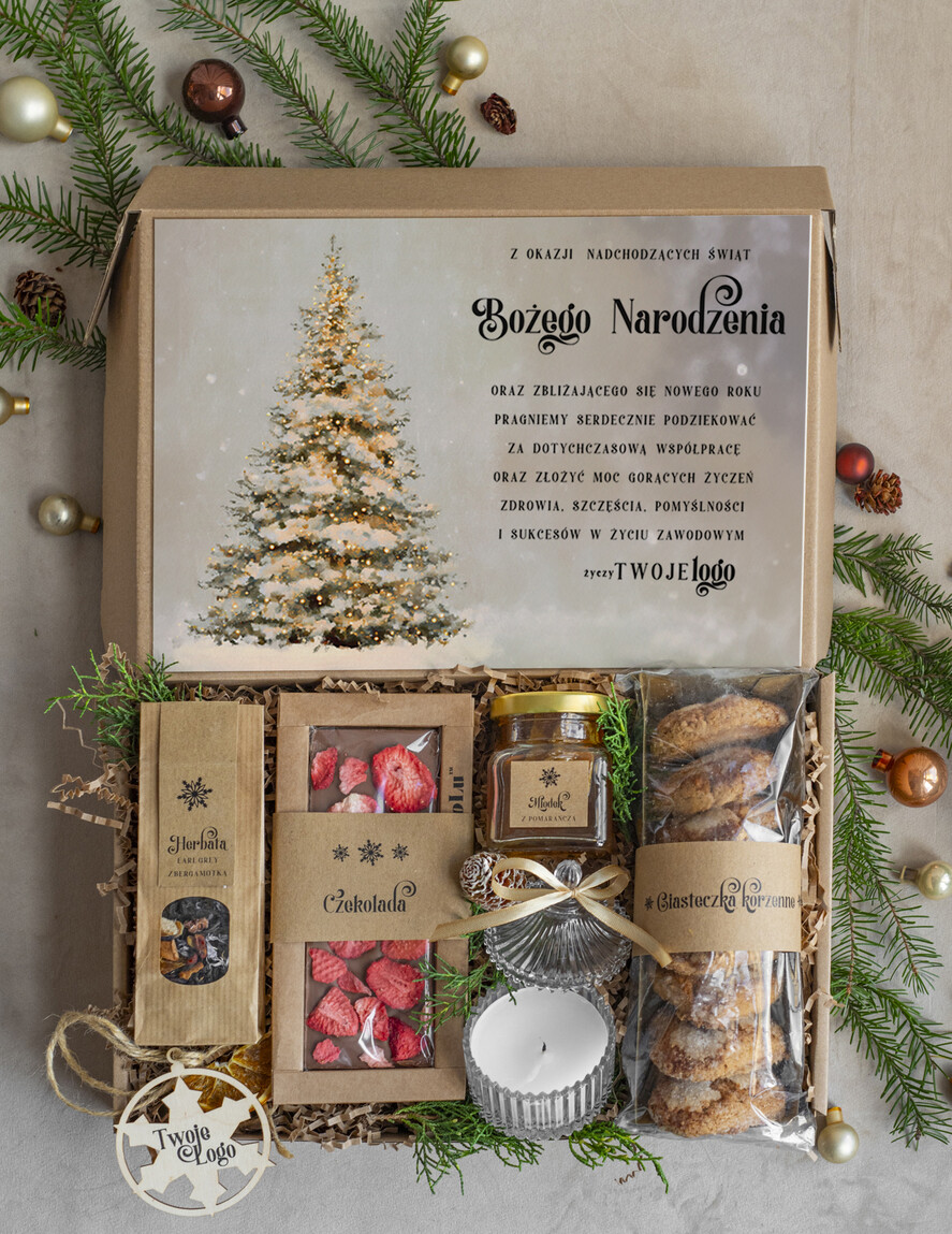 Prezenty oferta dla Firm kawa  herbata miód Prezenty dla klientów z logo firmy , prezenty biznesowe dla firm z kawą i herbatą, kosze boxy prezentowe1