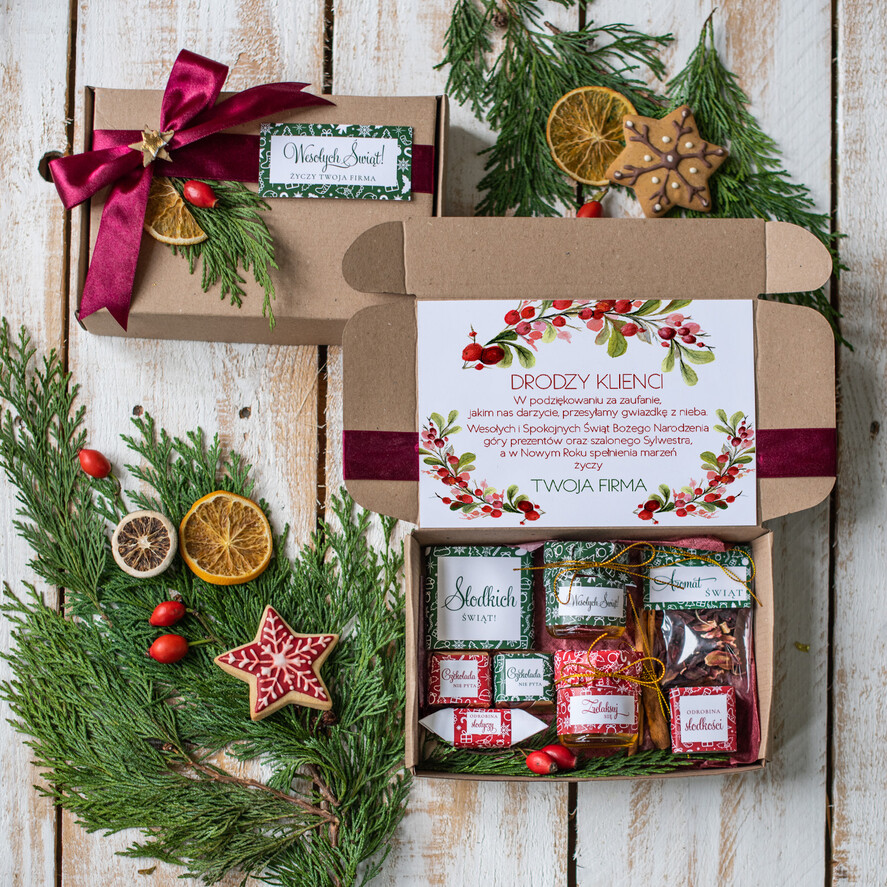 Prezenty oferta dla Firm kawa  herbata miód prezenty dla wymagających oferta dla firm pudełko z herbatą, kawą  i miodem0