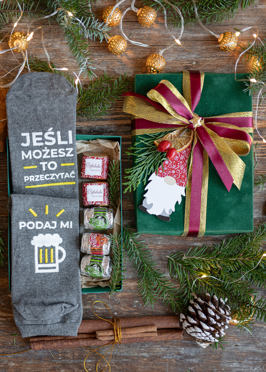 Prezenty oferta dla Firm zestawy skarpetki, koszulki z nadrukiem Prezenty świąteczne dla firm, Prezent dla pracownika śmieszne skarpetki0