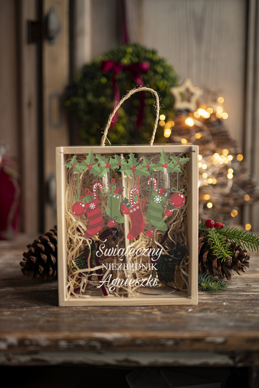 prezenty dla niej zestawy do grzańca romantyczny prezent dla żony na święta, kieliszek w zestawie z rozgrzewającym trunkiem3