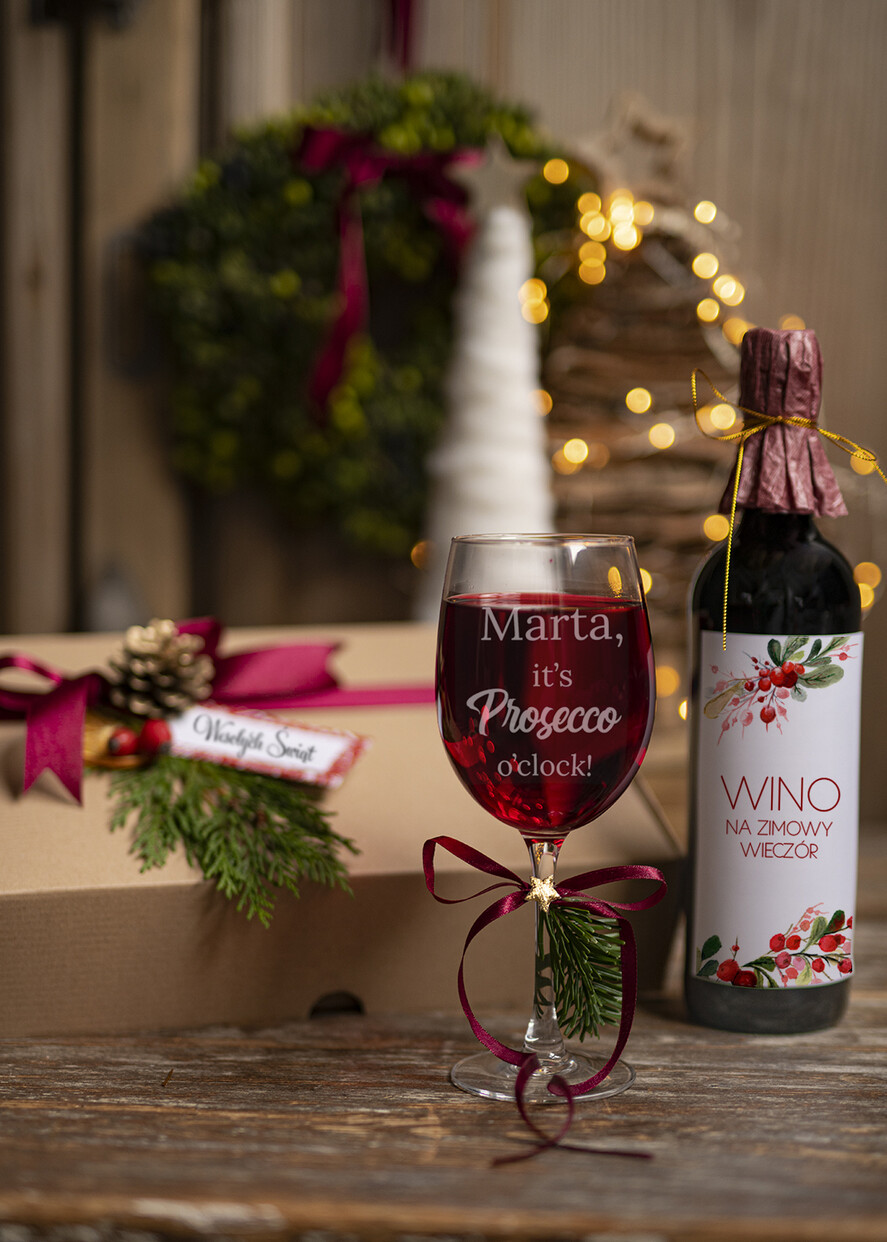 prezenty dla niej zestawy do grzańca pomysł na prezent dla żony, kieliszek z grawerem2