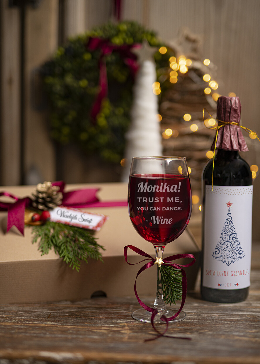 prezenty dla niej zestawy do grzańca śmieszne prezenty dla przyjaciółki pod choinkę, kieliszek z grawerem0