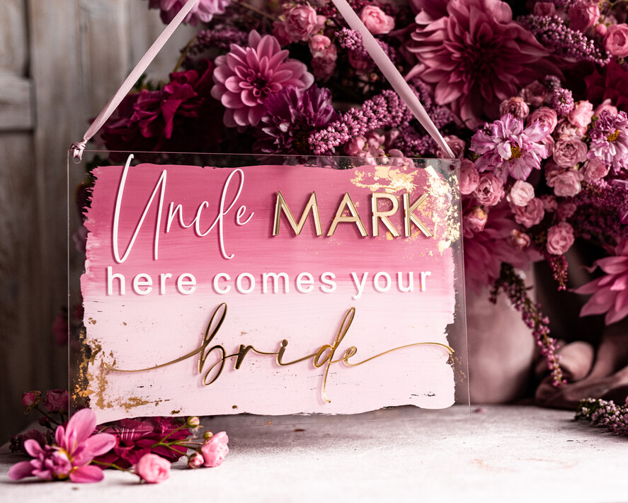 Dekoracje Sali weselnej/Dodatki do Zdjęć tabliczki z napisami  tabliczka z dowolnym napisem dekoracyjna tabliczka sali weselnej, tabliczka do powieszenia na sali weselnej, tabliczka z pleksy malowana na różowo6