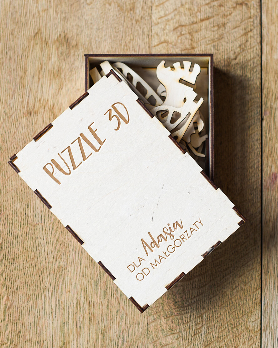 prezenty dla niego Puzzle, drewniane skrzynie, skarbonki fajny pomysl na prezent dla meza pod choinke drewniane puzzle 3D4